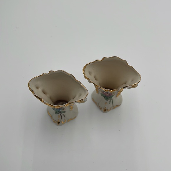 Vintage Weisley Mini Hand Painted Porcelain Vases - Picture 2 of 3